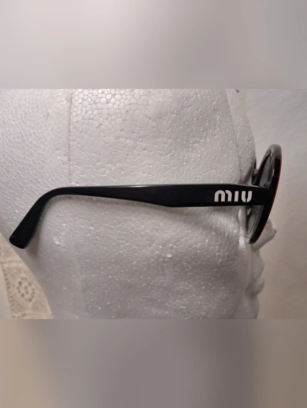 Miu Miu Red Star Round Sunglasses